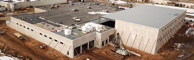Sky view of the KEB building addition