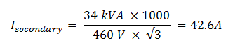 secondary current calculation - 1b