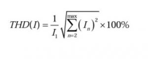 Current distortion formula for VFD