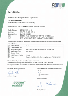 profinet drive certification