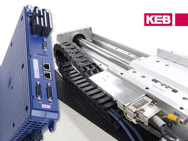 A Nippon Pulse SLP Linear Shaft Motor next to an S6 Servo Drive or industrial Automation machines